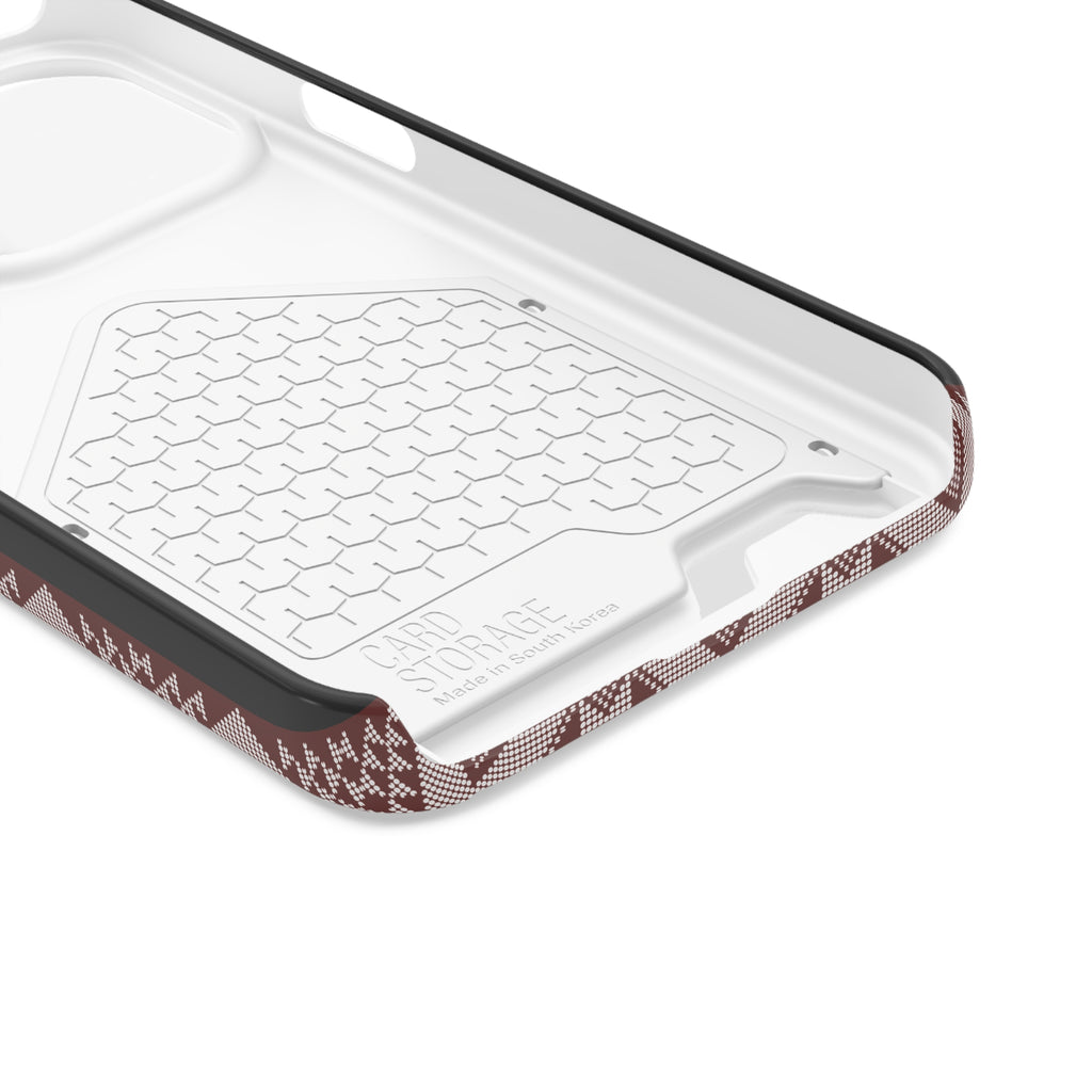 Stylish Phone Case with Card Holder - Panu di Pinti Pattern for Everyday Use