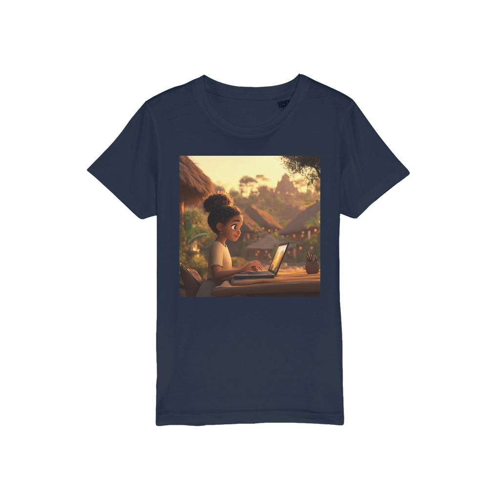 Smart Black Girl Organic Jersey Kids T-Shirt