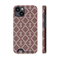 Stylish Phone Case with Card Holder - Panu di Pinti Pattern for Everyday Use