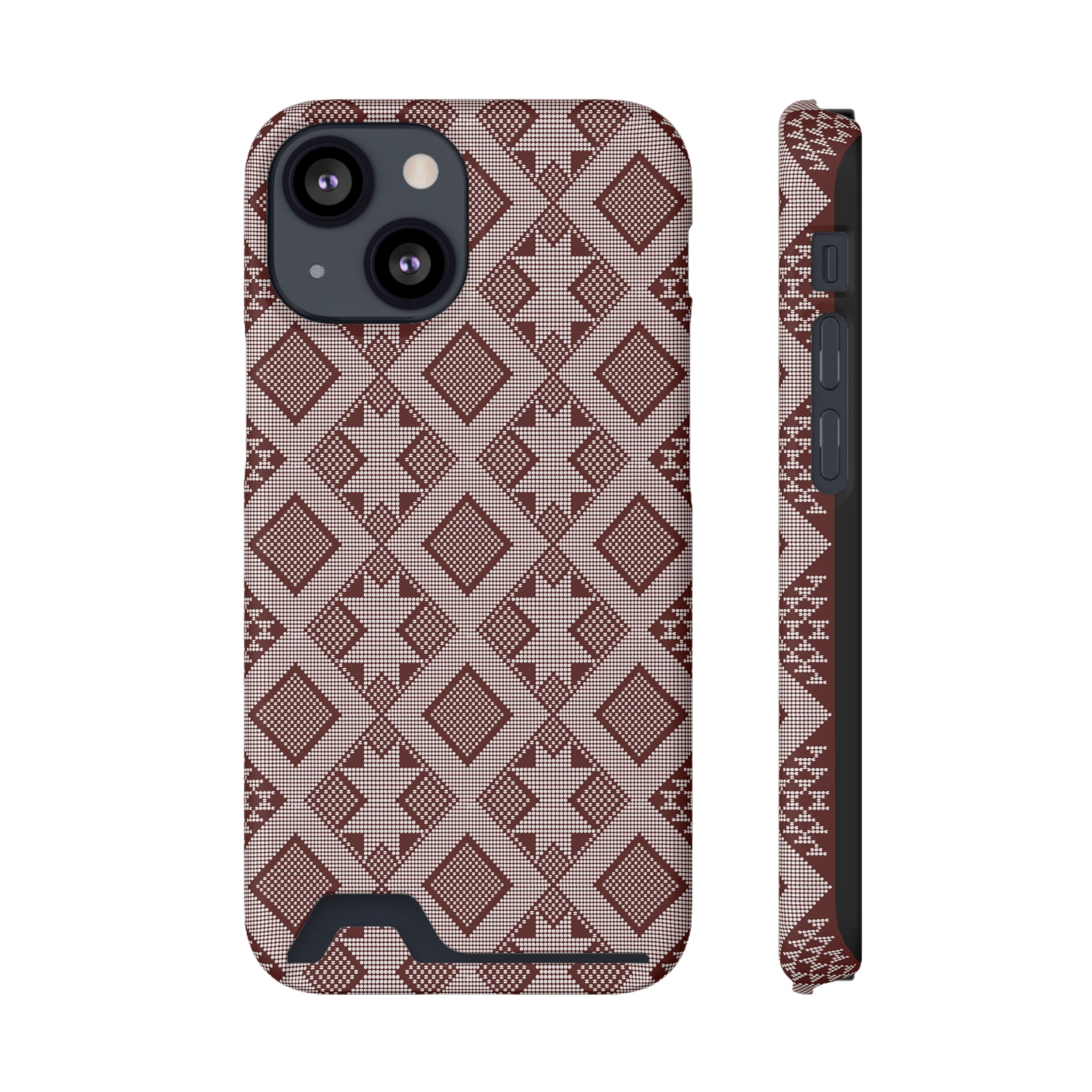 Stylish Phone Case with Card Holder - Panu di Pinti Pattern for Everyday Use