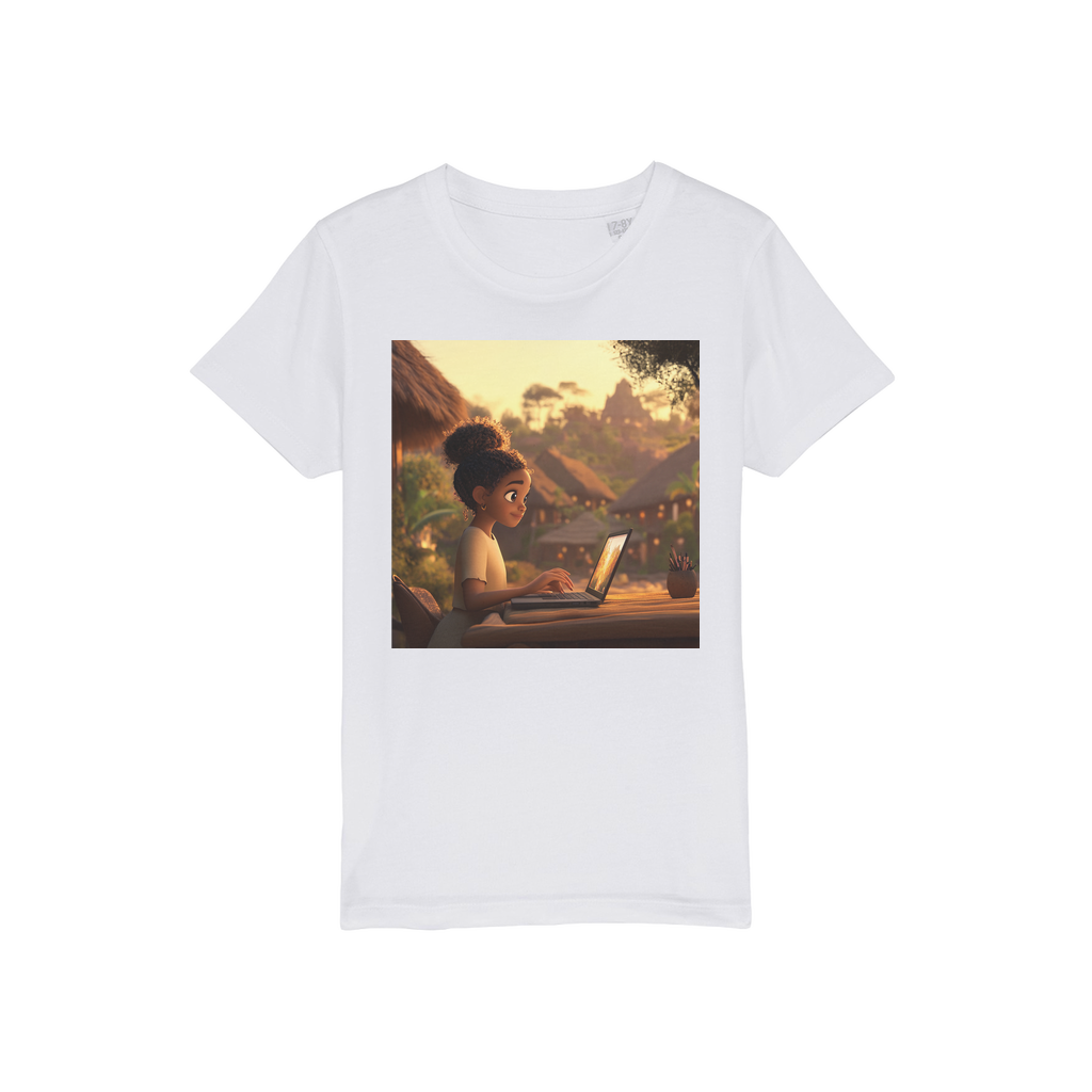 Smart Black Girl Organic Jersey Kids T-Shirt