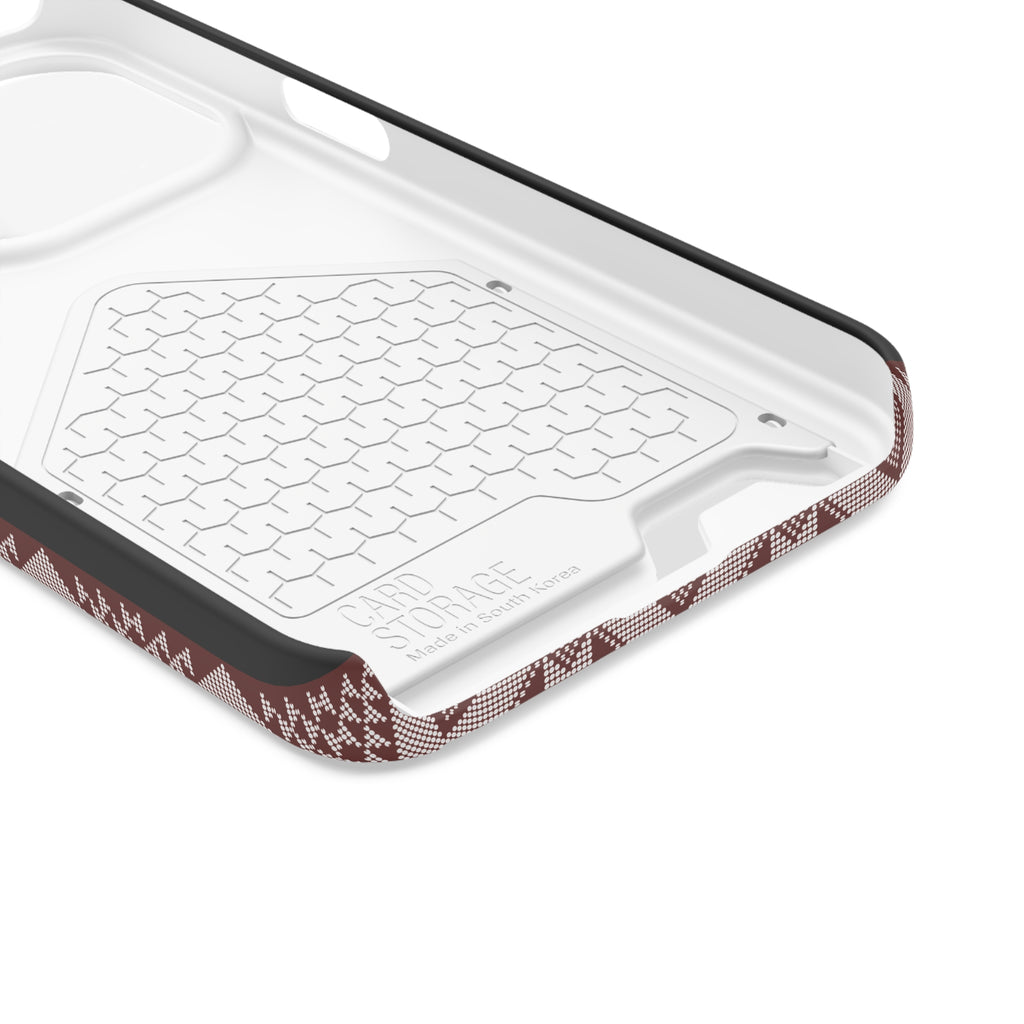 Stylish Phone Case with Card Holder - Panu di Pinti Pattern for Everyday Use