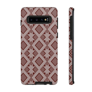 Geometric phone case design inspired in Guinea-Bissau's Panu di Pinti, traditional woven fabric.