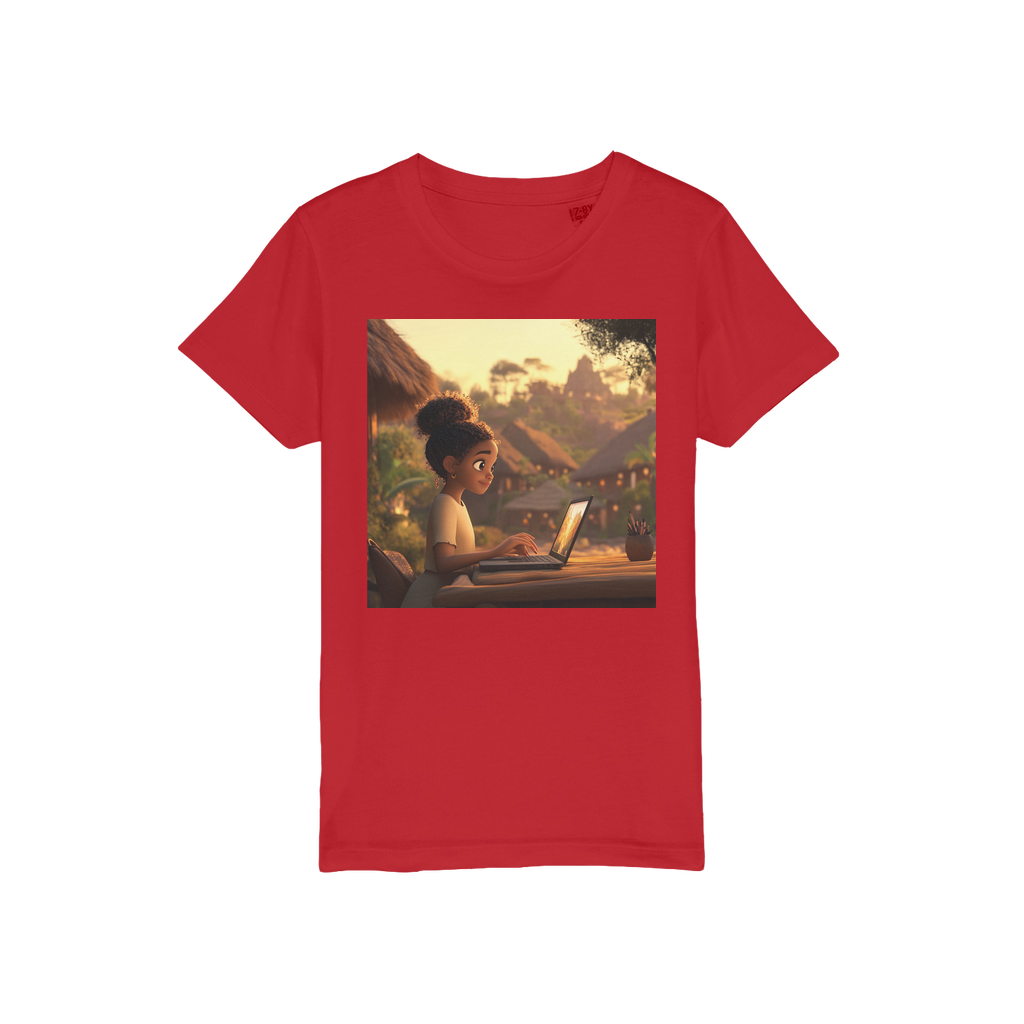 Smart Black Girl Organic Jersey Kids T-Shirt