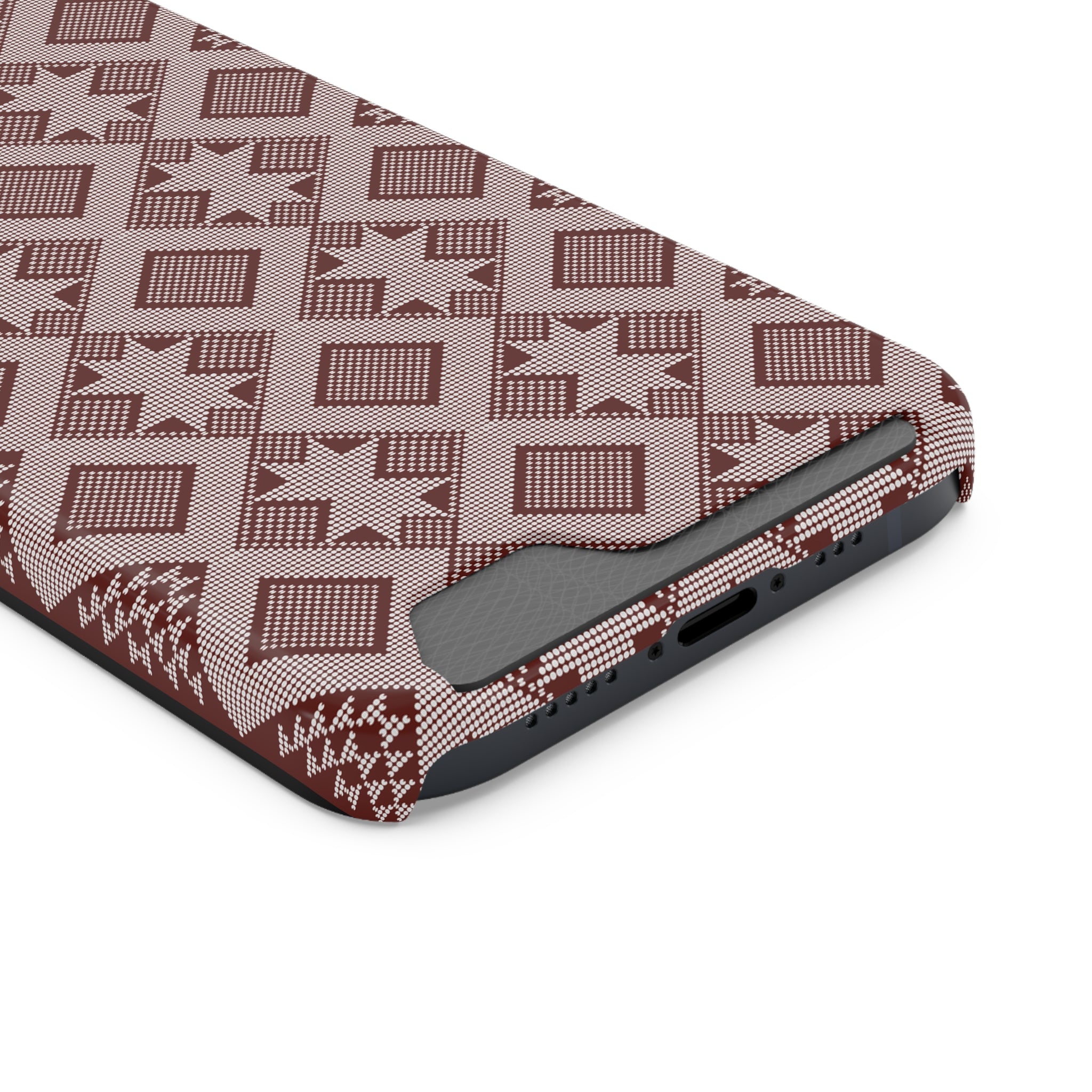 Stylish Phone Case with Card Holder - Panu di Pinti Pattern for Everyday Use