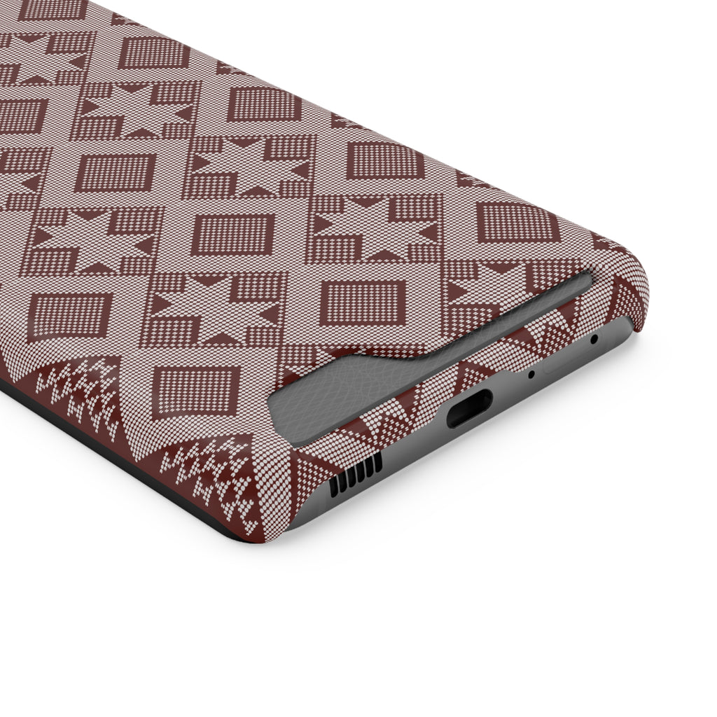 Stylish Phone Case with Card Holder - Panu di Pinti Pattern for Everyday Use