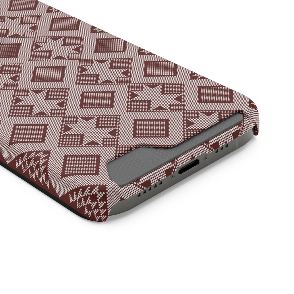 Stylish Phone Case with Card Holder - Panu di Pinti Pattern for Everyday Use