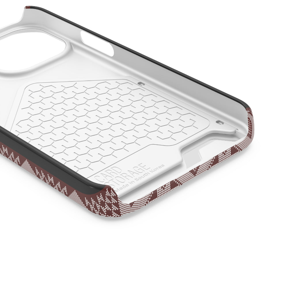Stylish Phone Case with Card Holder - Panu di Pinti Pattern for Everyday Use