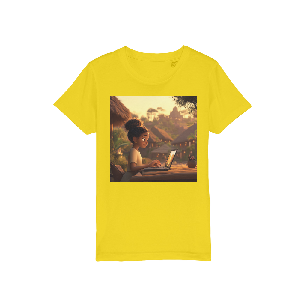 Smart Black Girl Organic Jersey Kids T-Shirt