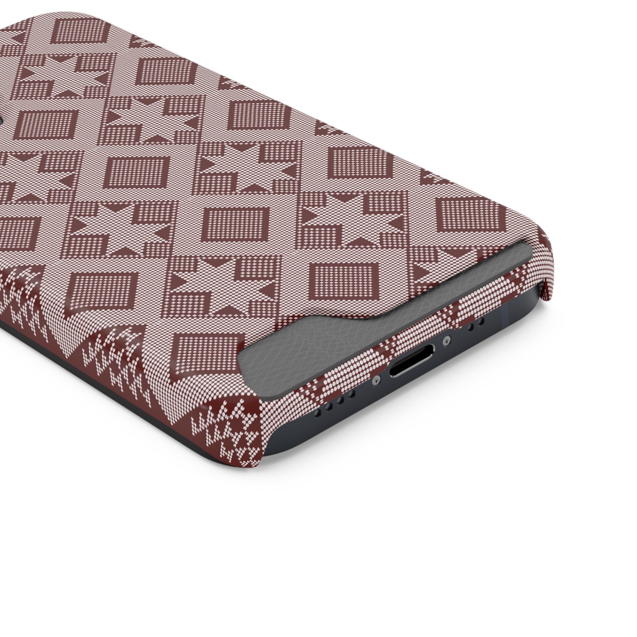Stylish Phone Case with Card Holder - Panu di Pinti Pattern for Everyday Use