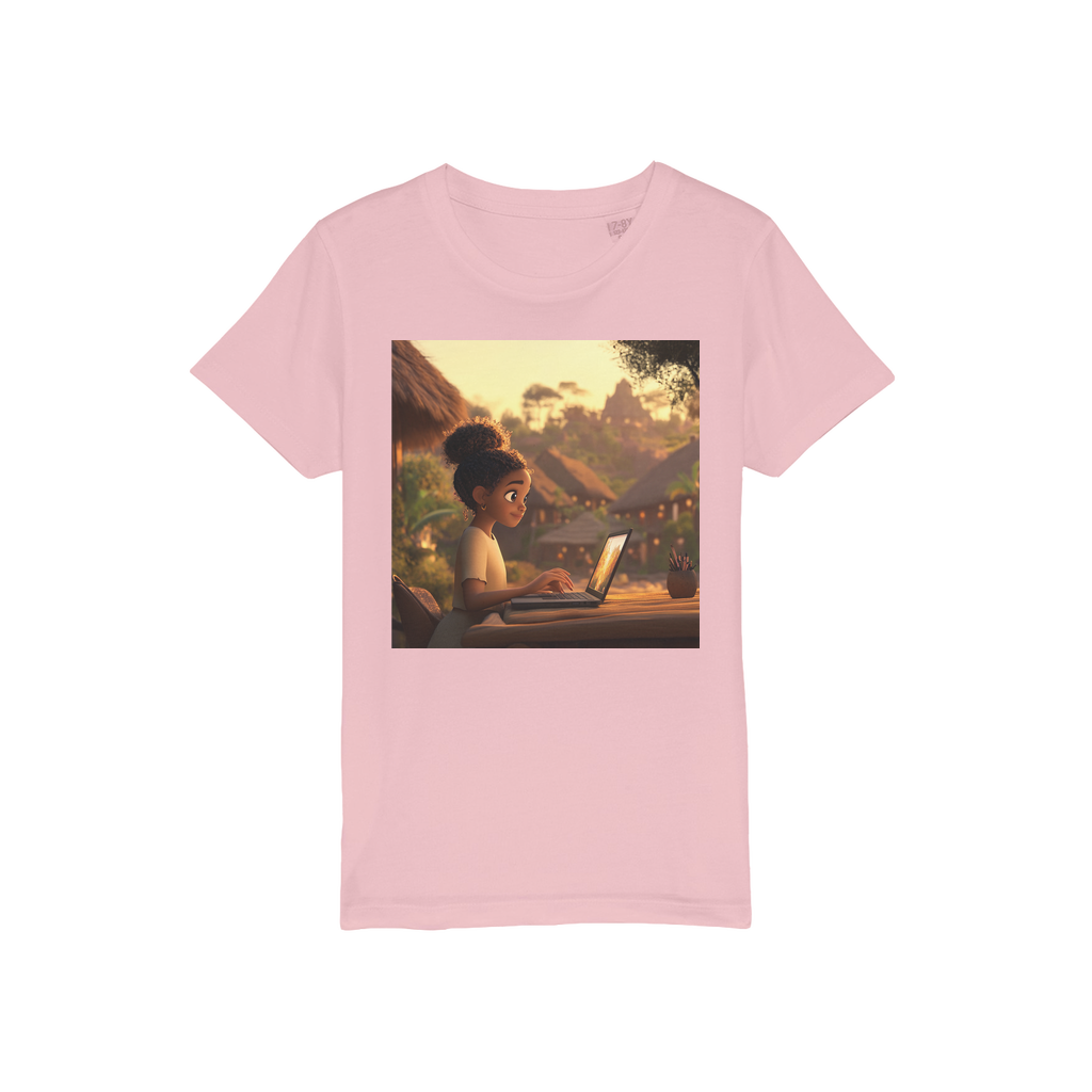 Smart Black Girl Organic Jersey Kids T-Shirt