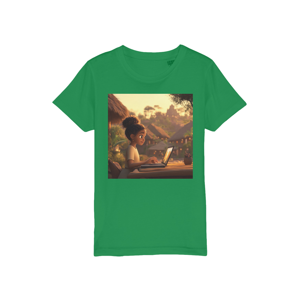 Smart Black Girl Organic Jersey Kids T-Shirt