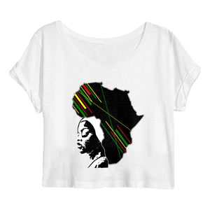 Africas Map Organic Crop Top
