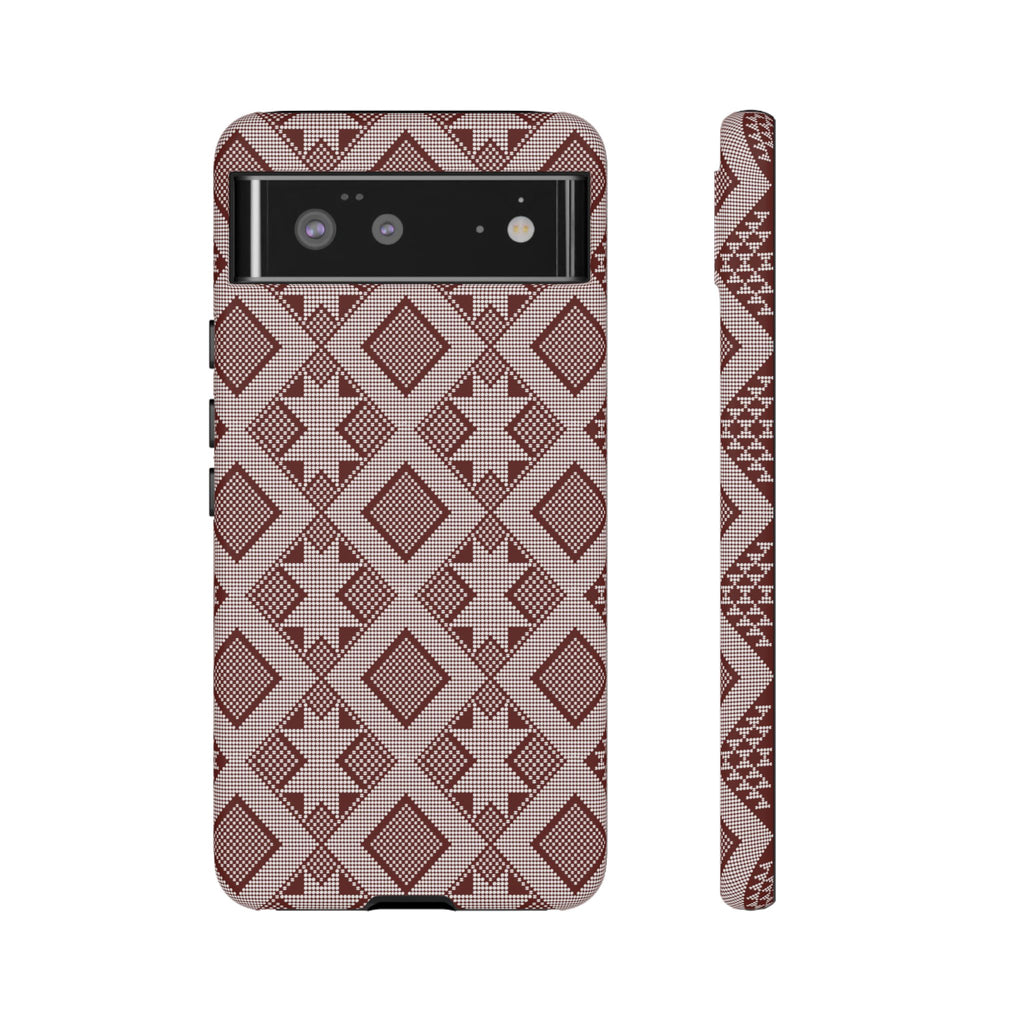 google pixel geometric phone case, panu di pinti pattern.