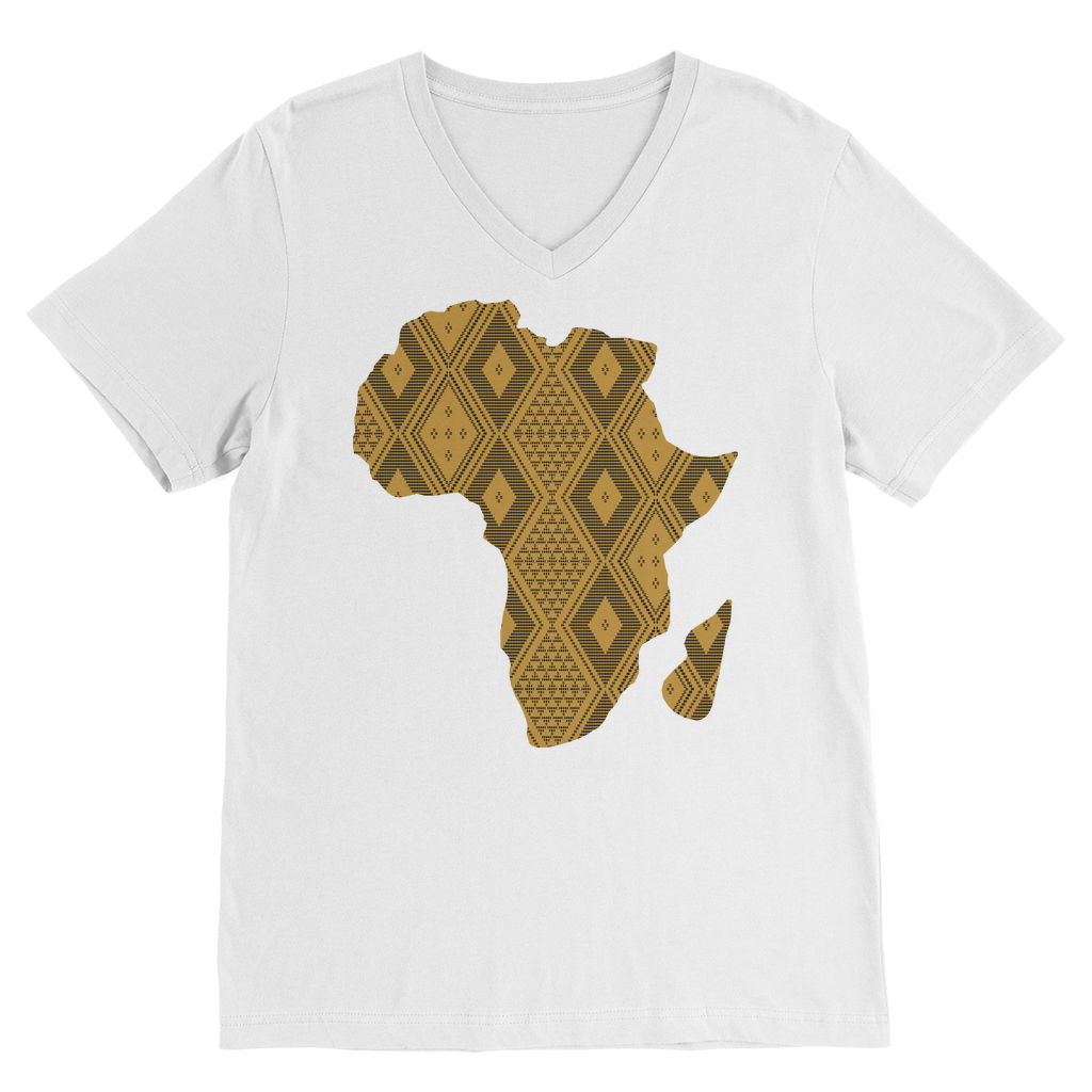 Africa's Map - Premium V-Neck Unisex T-Shirt