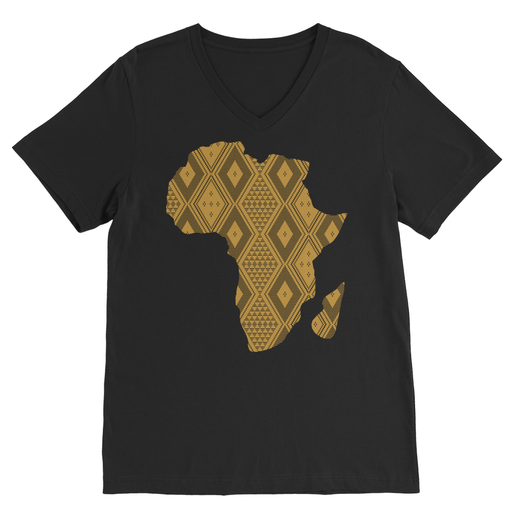 Africa's Map - Premium V-Neck Unisex T-Shirt