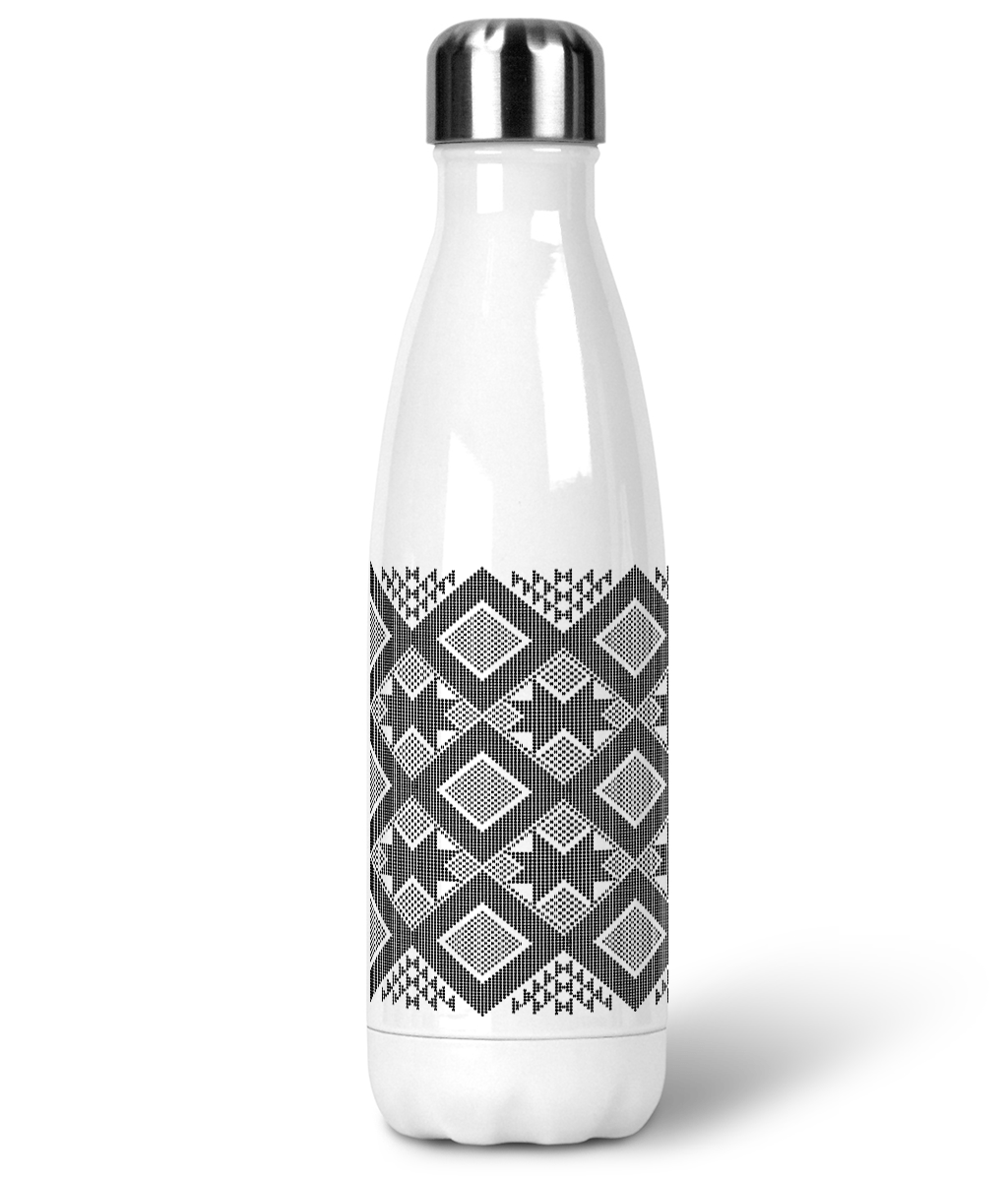 Premium Stainless Steel Water Bottle Panu di Pinti Pattern